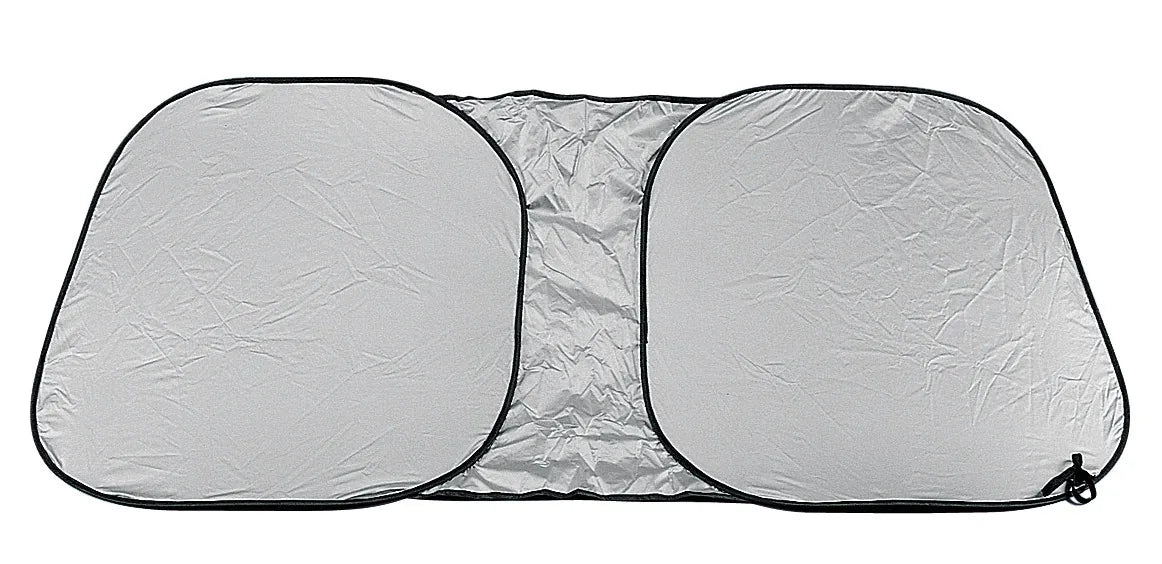 Molly Sunblock scudo parasole anteriore a doppia molla - — in nylon double-face. Argento termoriflettente per l’esterno…