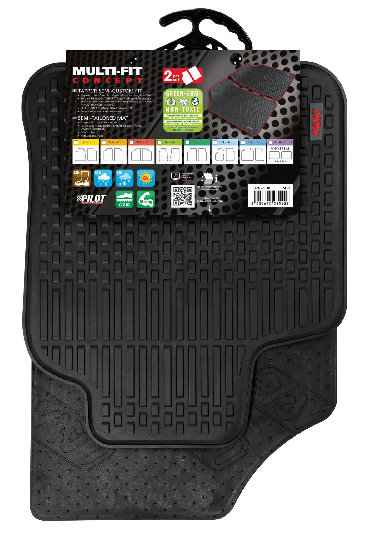 La confezione di Multi-Fit Concept, tappeti semi-custom-fit, 2 pz - SC-7 -