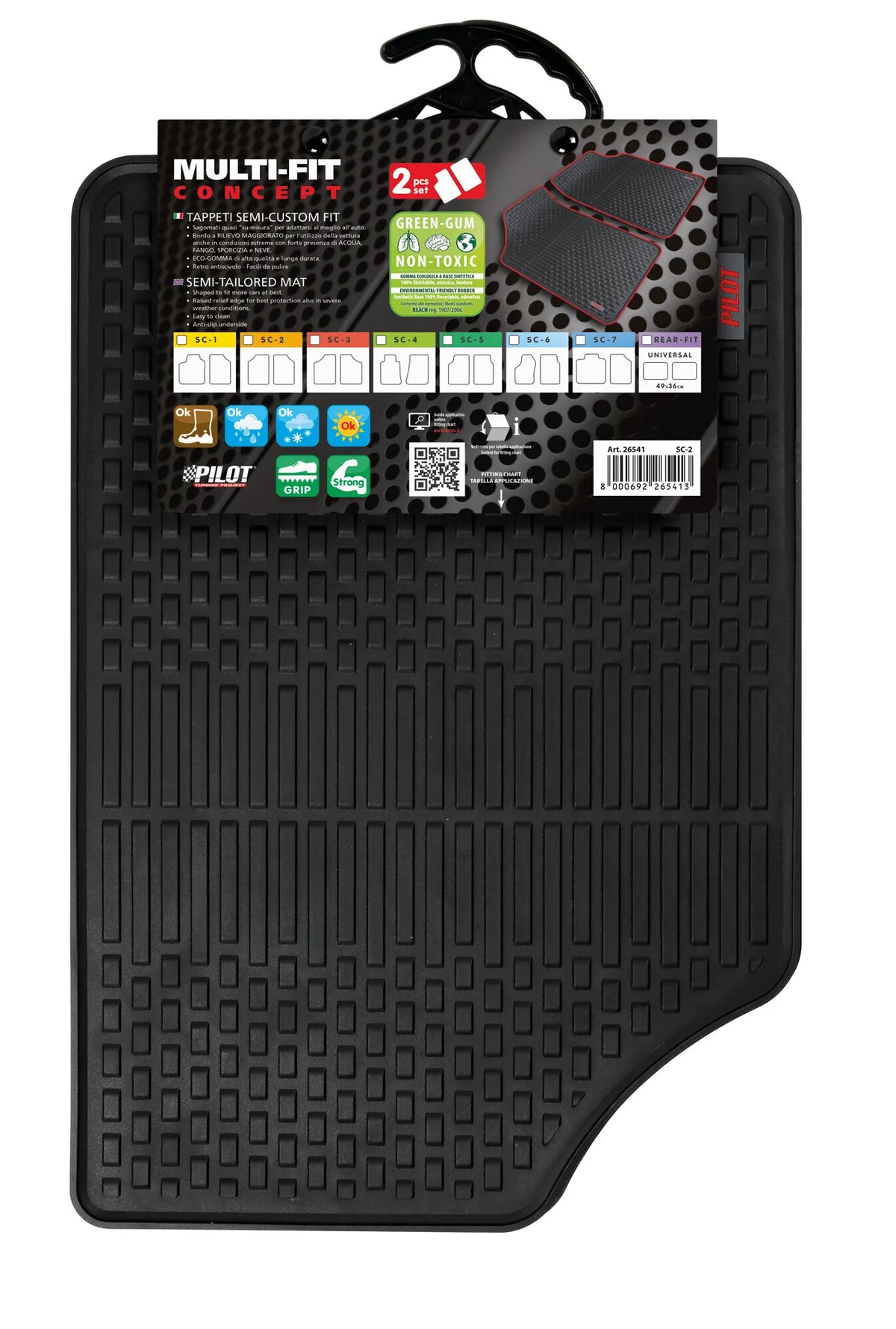 La confezione di Multi-Fit Concept, tappeti semi-custom-fit, 2 pz - SC-7 -