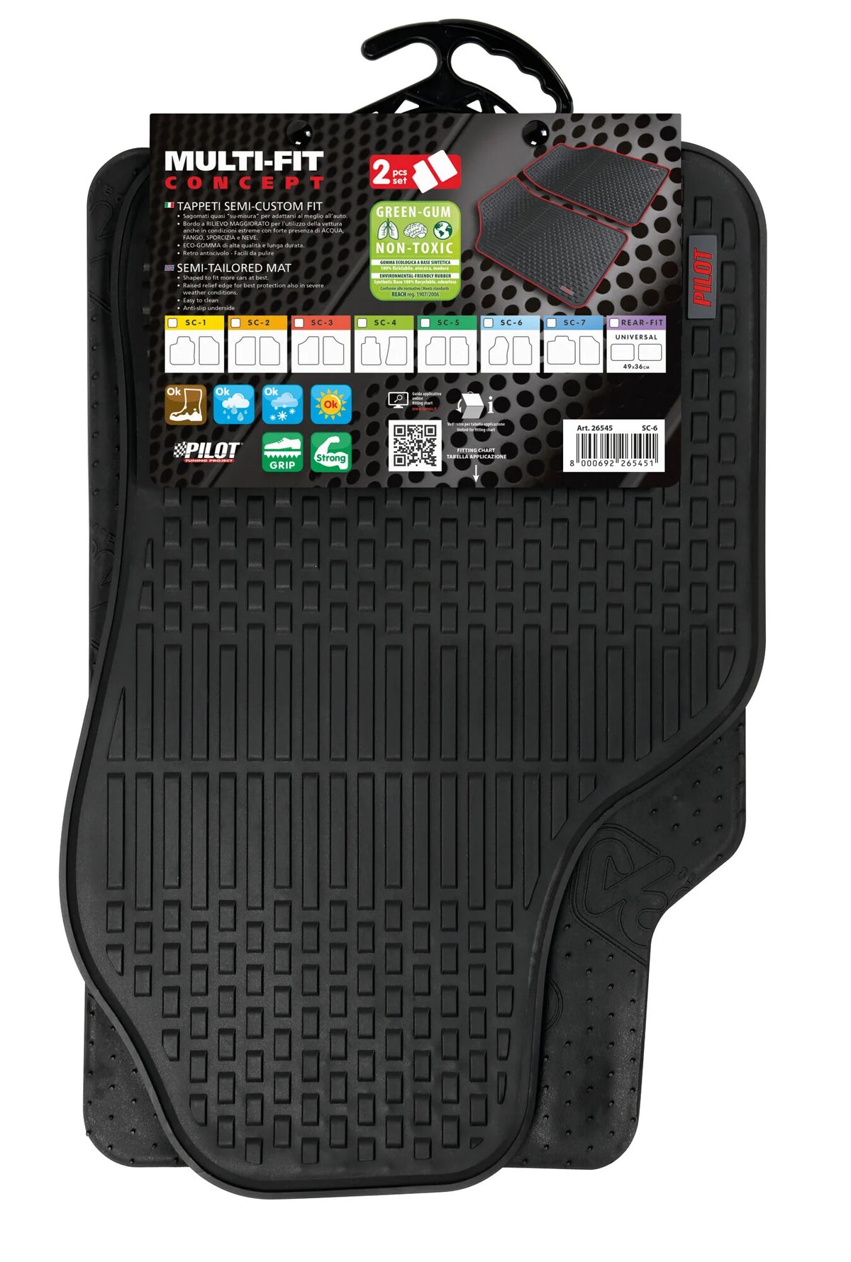 La confezione di Multi-Fit Concept, tappeti semi-custom-fit, 2 pz - SC-7 -