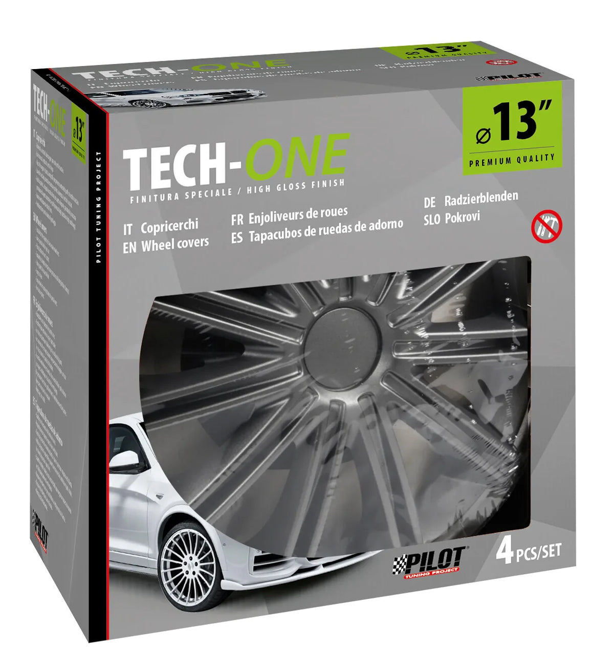 La confezione di Nero Dark - Set 4 copricerchi - Ø