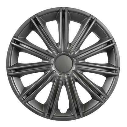 Nero Dark - Set 4 copricerchi - Ø — universali per tutti i cerchi in acciaio