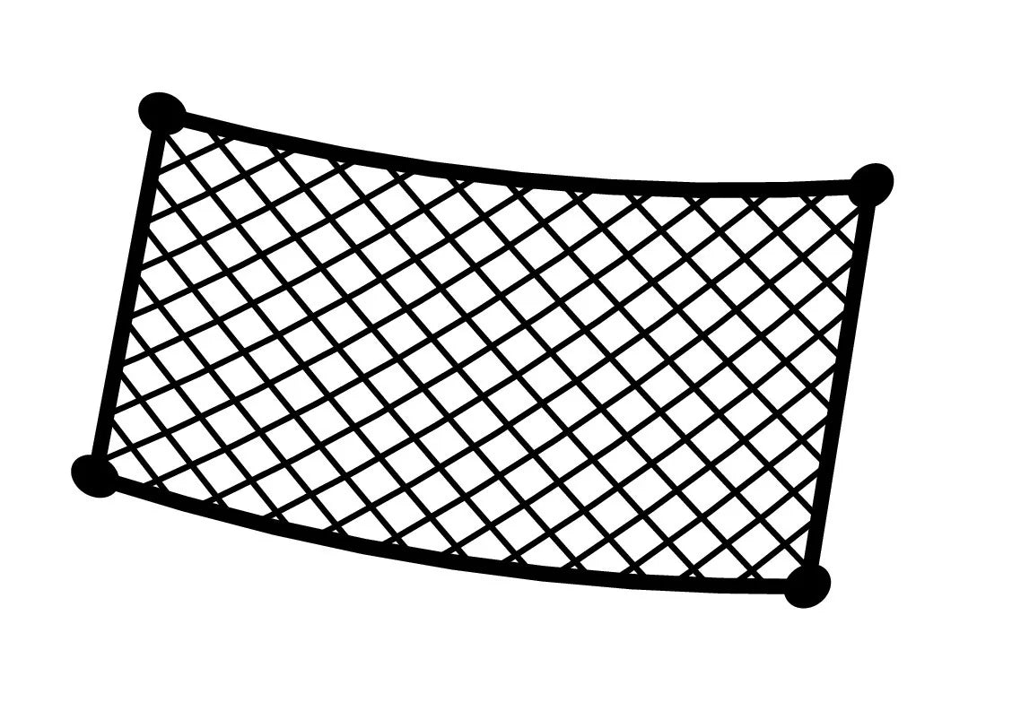 Disegno tecnico quotato di Net-System-9, tasca a rete elasticizzata - 30x18 cm, con le misure