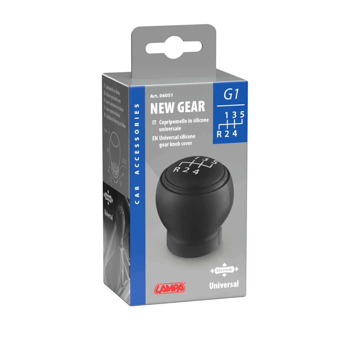 La confezione di New Gear, copripomello in silicone