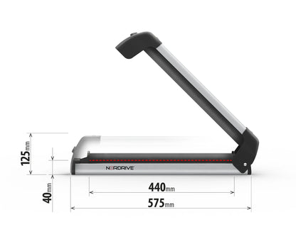 Nordic-King EVO aluminium NK-40, portasci per barre da tetto — staffe per barre portatutto in acciaio (Max 57x60 mm)