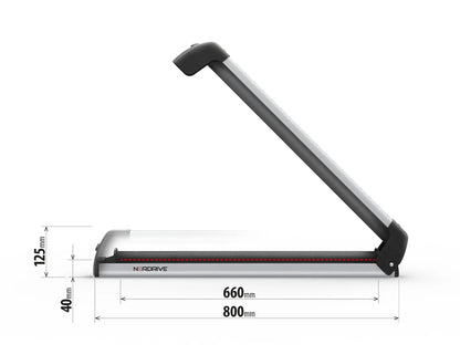 Nordic-King EVO aluminium NK-60, portasci per barre da tetto — staffe per barre portatutto in acciaio (Max 57x60 mm)