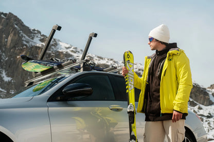 Nordic-King EVO aluminium NK-60, portasci per barre da tetto montato sul veicolo, vista 3