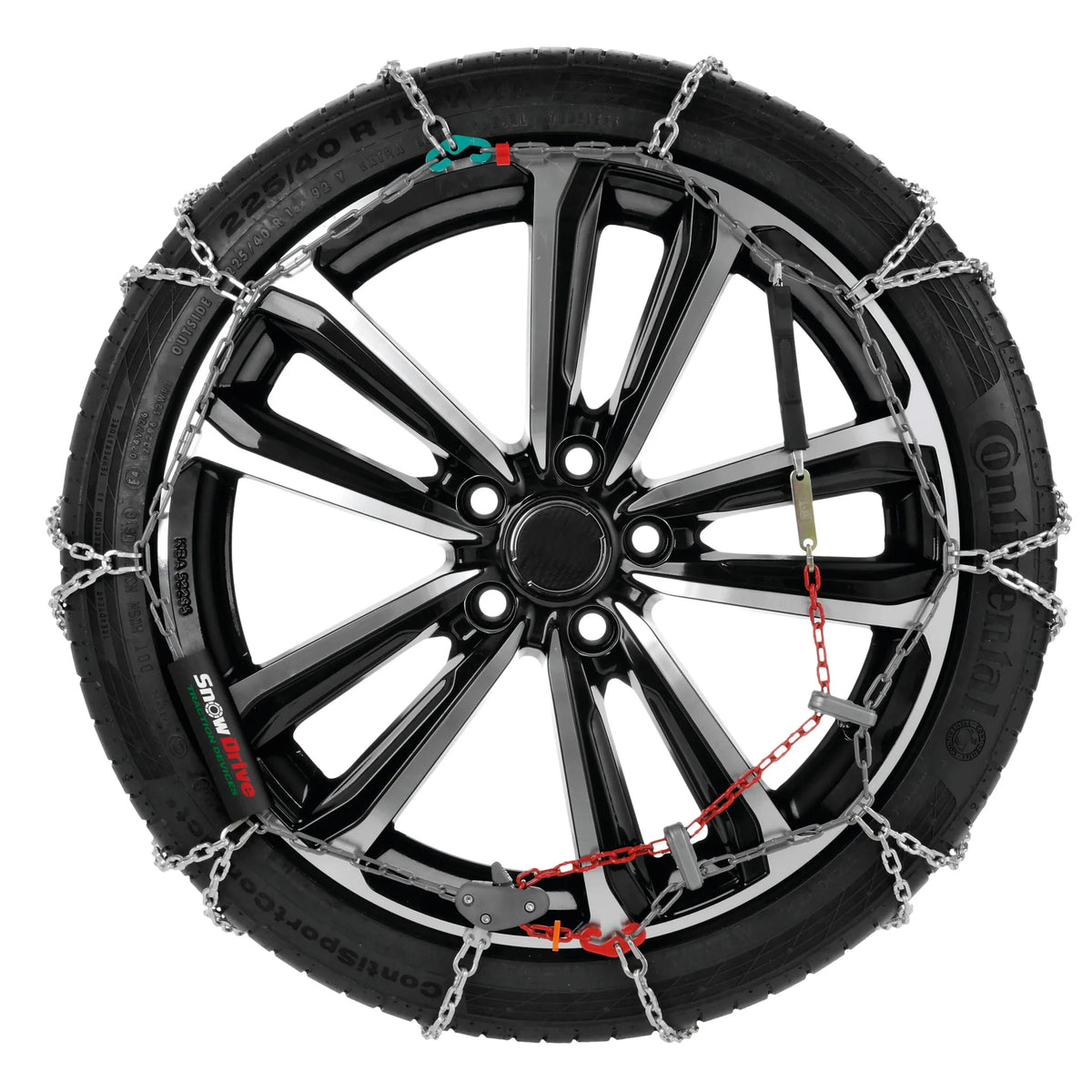 NX-7 - Catene da neve autovetture — coppia catene da neve a doppia maglia, 7/9 mm di ingombro