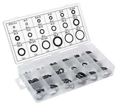 O-Ring, assortimento 225 pz, 18 misure su fondo bianco, vista 3