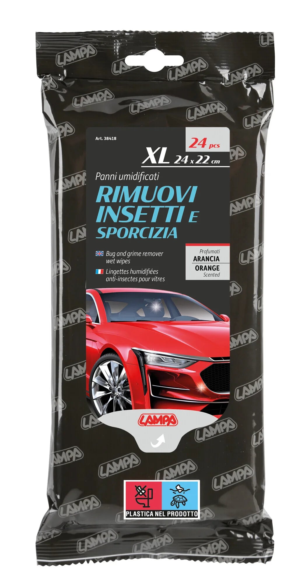 La confezione di Panni umidificati rimuovi insetti e sporcizia - 24 pz