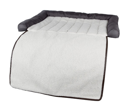 Pet Mat 3 in 1, lettino, tappeto baule e protezione paraurti — comodo lettino in pile, imbottito, trapuntato e con spalline…