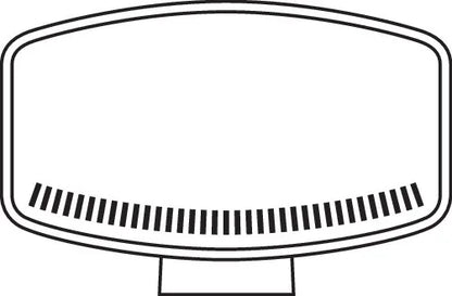 Disegno tecnico quotato di Pluton Nix, faro di profondità LED con luce di posizione, con le misure, vista 2