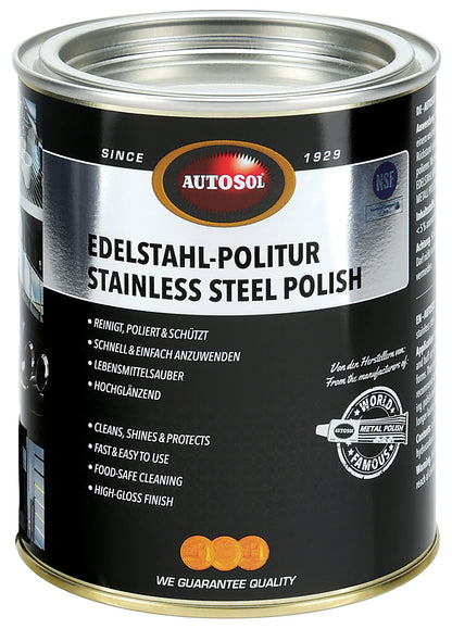 Polish per acciaio inox - 750 ml su fondo bianco