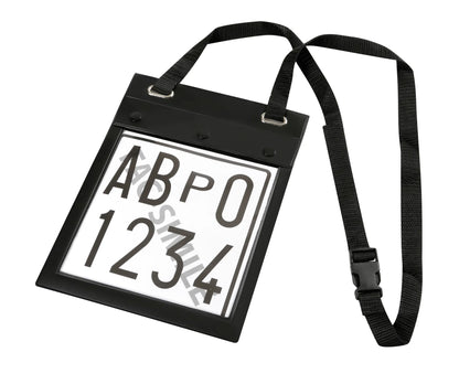 Porta targa prova a doppia tasca — tasca portatarga
