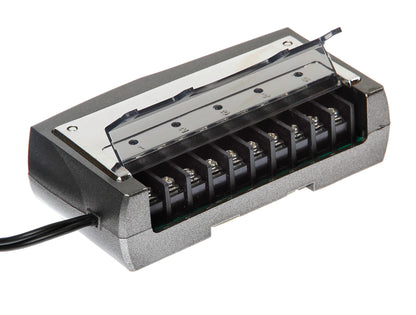 Power-5, centralina di comando, accensione a 5 uscite — base adesiva. Capacità max combinata 5A