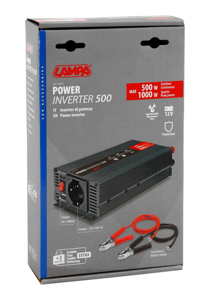 La confezione di Power Inverter 500, trasformatore 12V > 220V