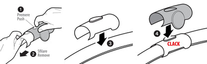Disegno tecnico quotato di Power-Knob, pomello palmare per volanti, con le misure