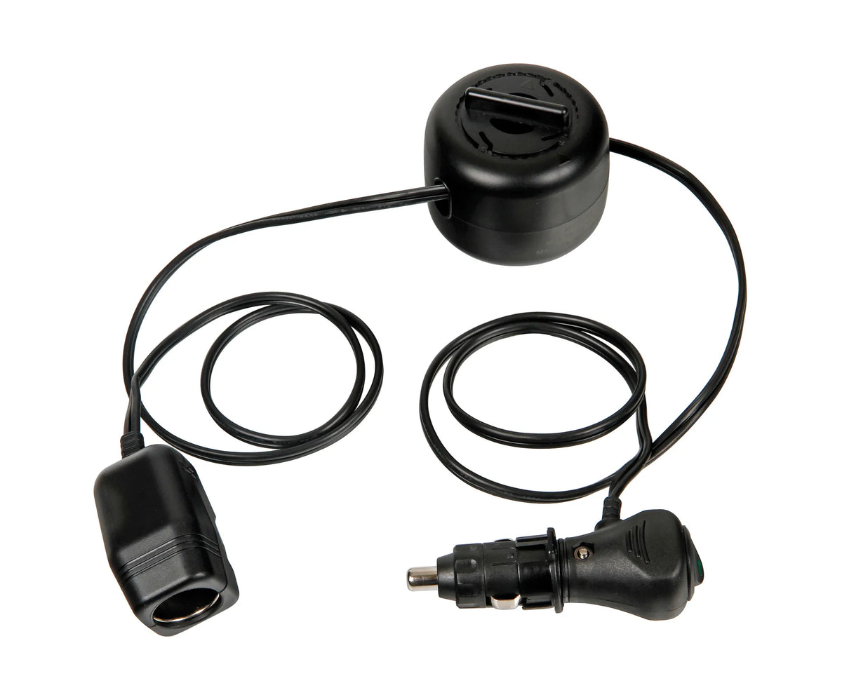 Power-Lead, presa corrente con prolunga e avvolgitore, 12V su fondo bianco, vista 2