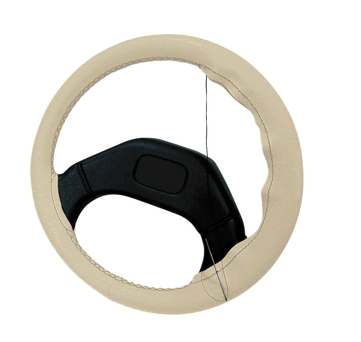 Premium, coprivolante in pelle - L - Ø 37/39 cm montato sul veicolo