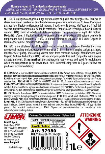 La confezione di Premium Series Viola G13, liquido antigelo radiatore
