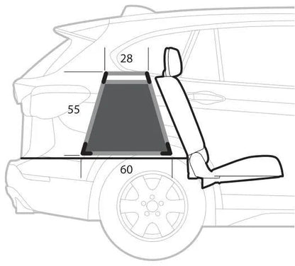 Disegno tecnico quotato di Premium, trasportino in lega di alluminio, specifico per il, con le misure