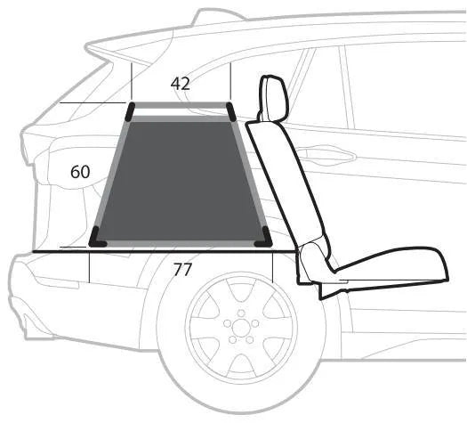 Disegno tecnico quotato di Premium, trasportino in lega di alluminio, specifico per il, con le misure