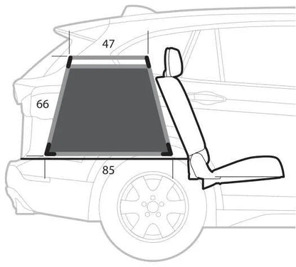 Disegno tecnico quotato di Premium, trasportino in lega di alluminio, specifico per il, con le misure