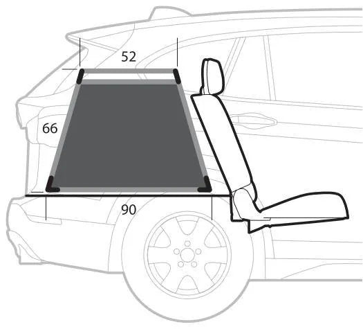 Disegno tecnico quotato di Premium, trasportino in lega di alluminio, specifico per il, con le misure