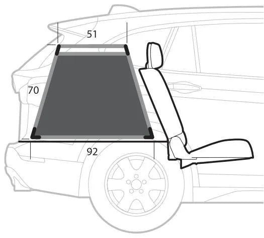 Disegno tecnico quotato di Premium, trasportino in lega di alluminio, specifico per il, con le misure