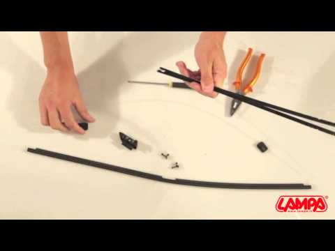 Video di montaggio di V-Type refill, gommino Lampa con laminatura in grafite - 13 misure da 35 a 70 cm
