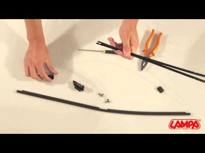 Video di montaggio di V-Type refill, gommino Lampa con laminatura in grafite - 13 misure da 35 a 70 cm