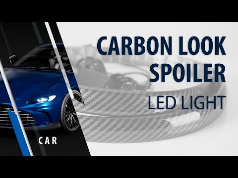 Video di montaggio di Spoiler carbon-look adesivo Pilot con Led rossi - luce di posizione e freno - 120 cm - 12V