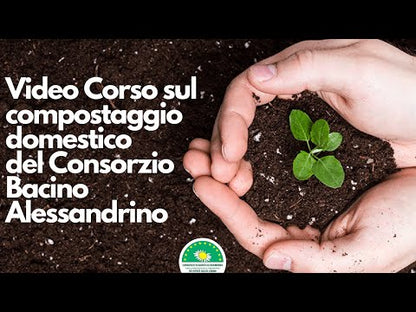 Compostiera circolare da giardino 280 lt con apertura superiore ed inferiore