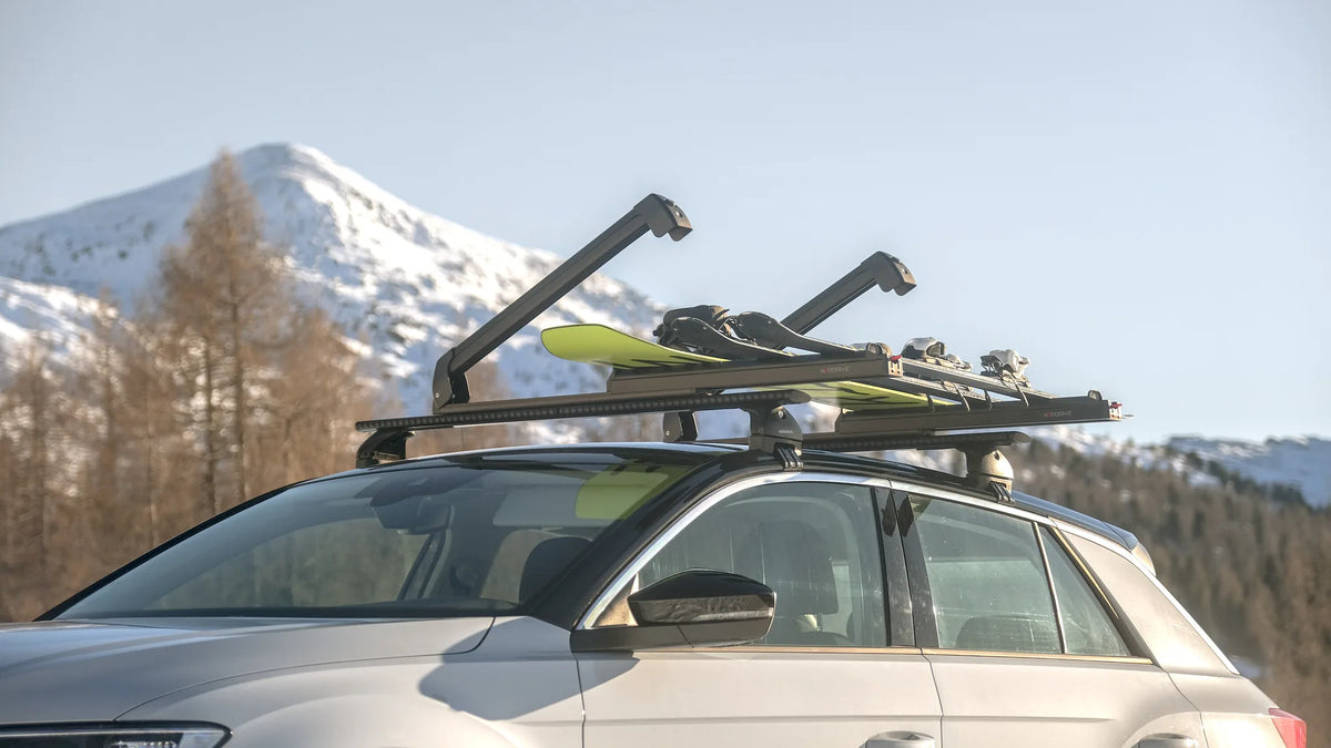 Pro-Slider EVO Aluminium PS-60, portasci per barre da tetto montato sul veicolo, vista 5
