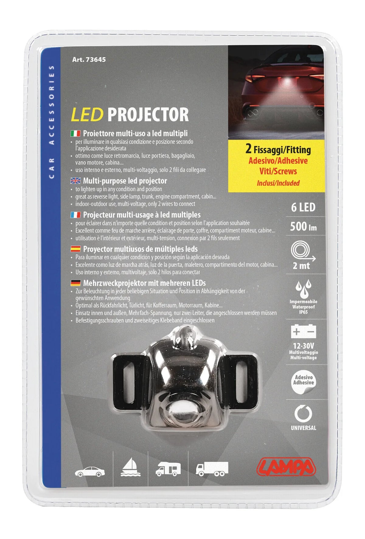La confezione di Proiettore multi-uso a led multipli