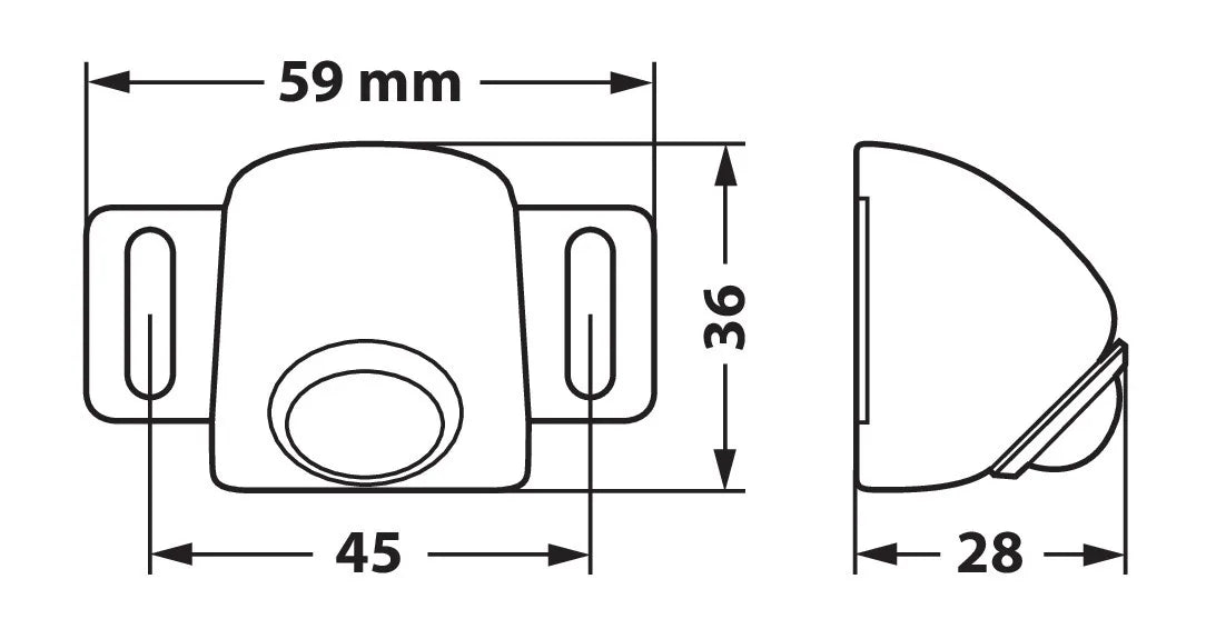 Disegno tecnico quotato di Proiettore multi-uso a led multipli, con le misure