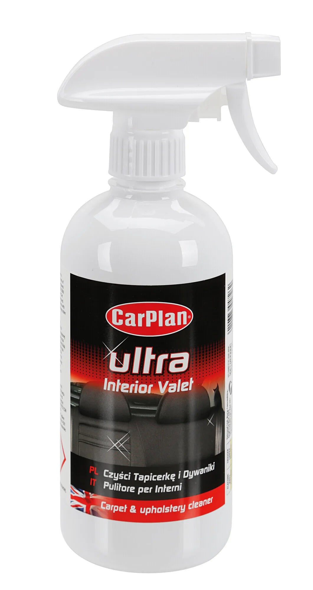 Pulitore per interni - 500 ml su fondo bianco