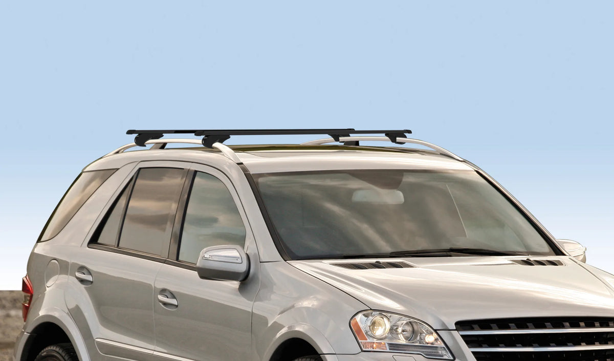Quadra Rail, set completo barre portatutto in acciaio montato sul veicolo