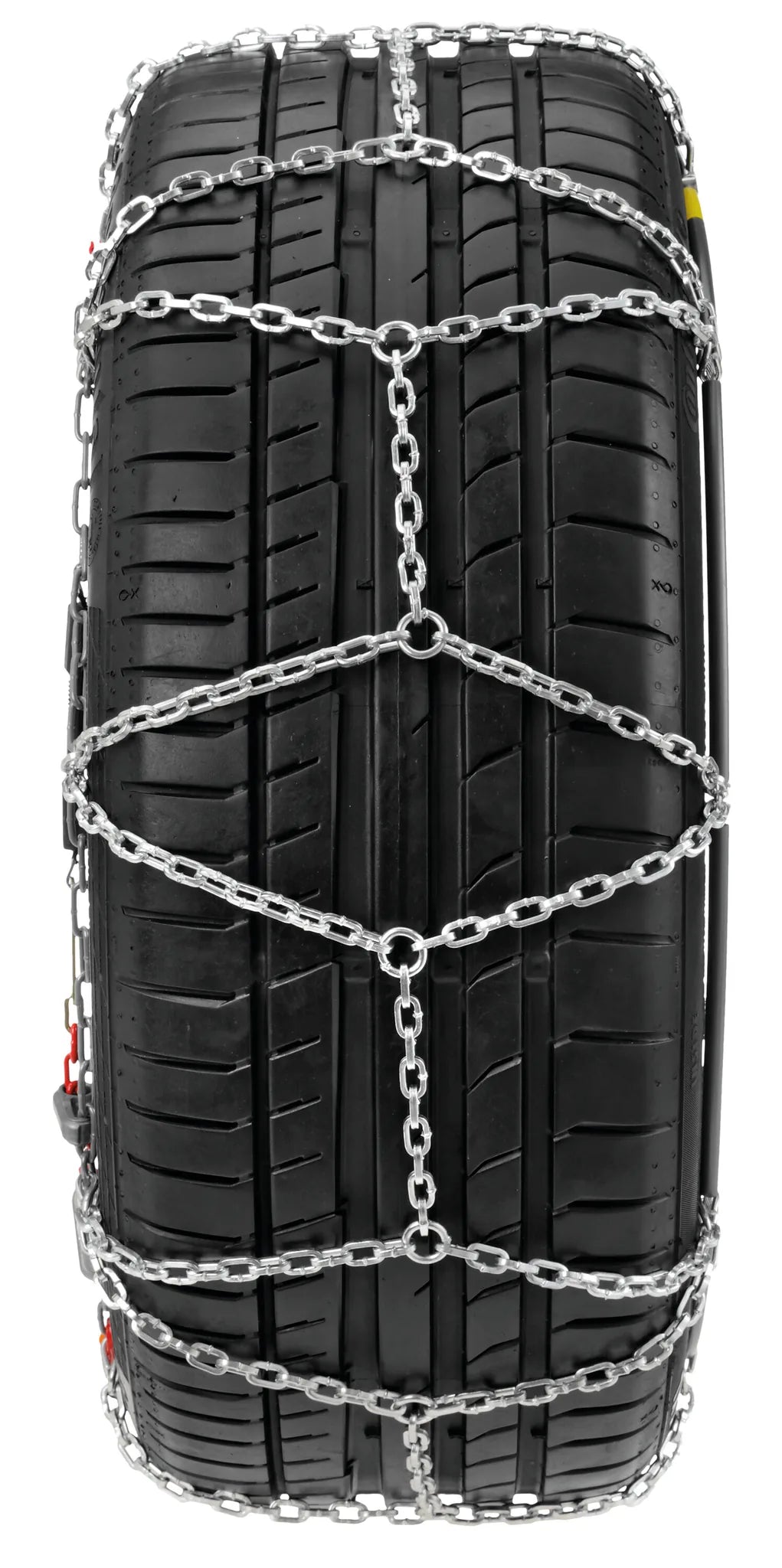 R-9 - Catene da neve autovetture — maglie corte in acciaio cementato speciale con sezione a “D”, utilizzabili da entrambe le…
