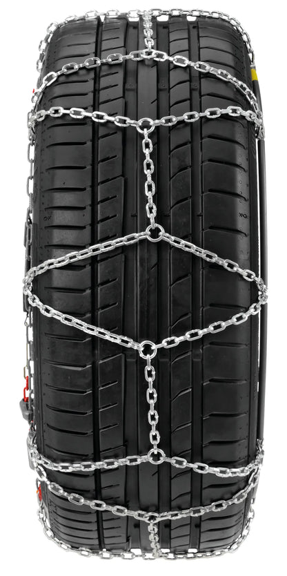R-9 - Catene da neve autovetture — maglie corte in acciaio cementato speciale con sezione a “D”, utilizzabili da entrambe le…