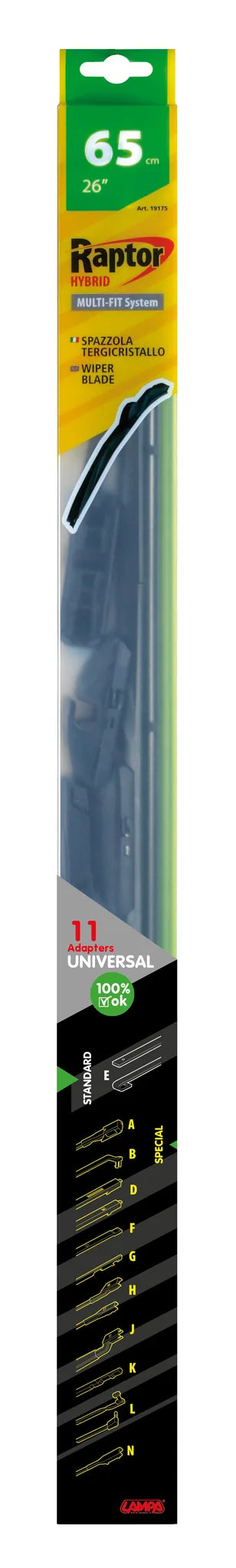 La confezione di Raptor Hybrid, spazzola tergicristallo, vista 11