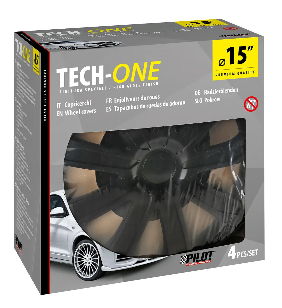 La confezione di Raze Black - Set 4 copricerchi - Ø, vista 2