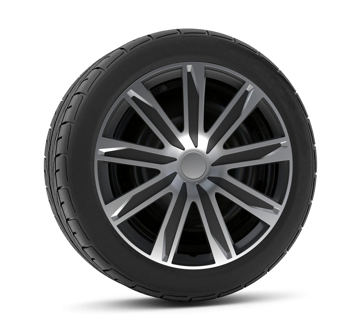 Raze Silver/Black - Set 4 copricerchi - Ø montato sul veicolo