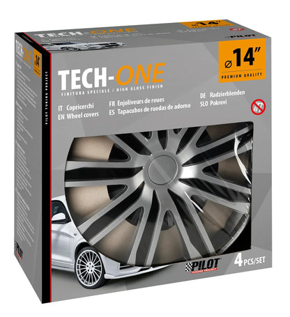 La confezione di Raze Silver/Black - Set 4 copricerchi - Ø
