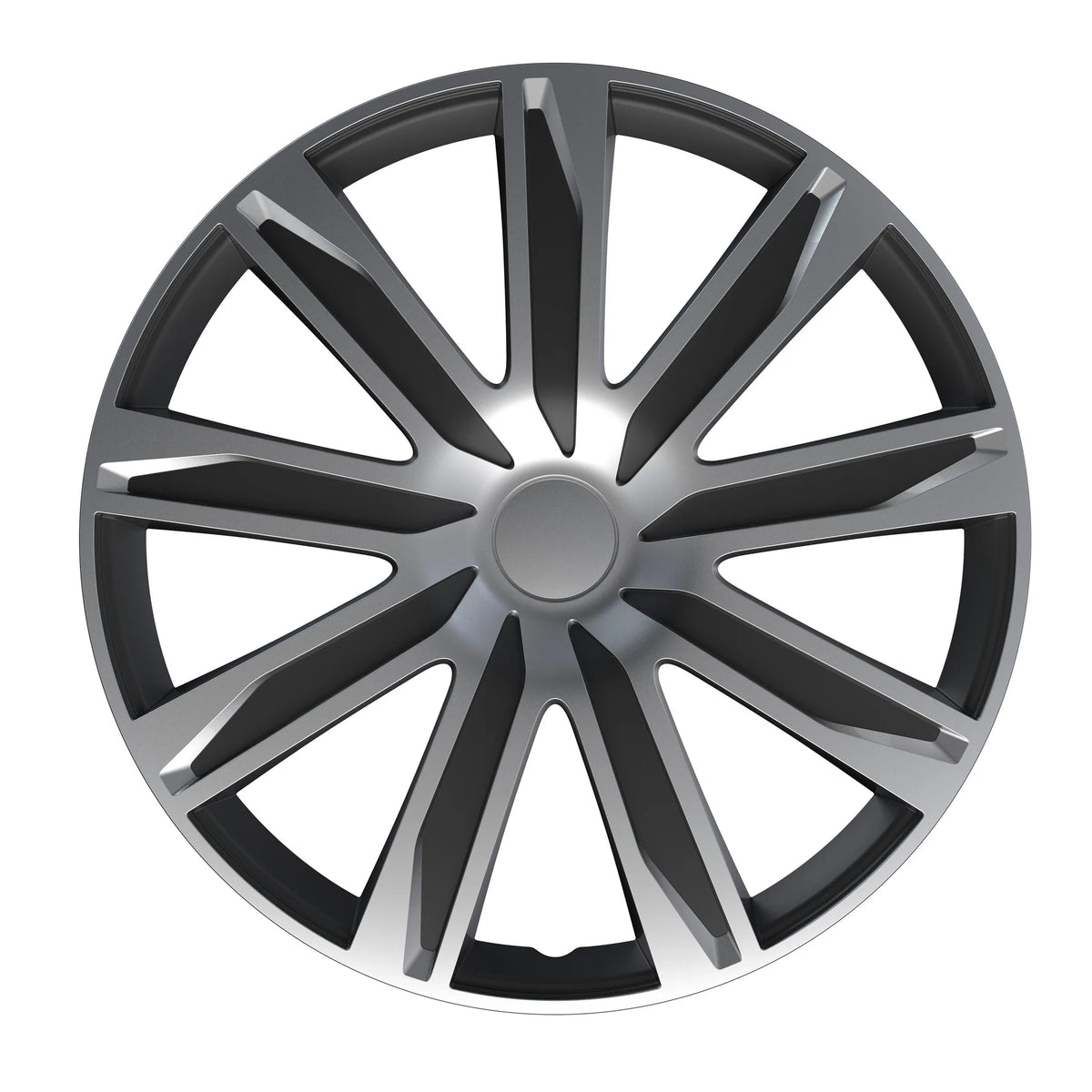 Raze Silver/Black - Set 4 copricerchi - Ø — set 4 copricerchi In ABS, verniciatura doppio strato