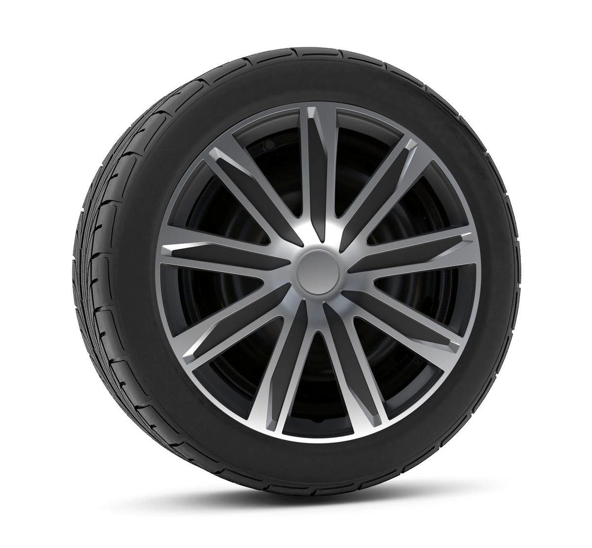 Raze Silver/Black - Set 4 copricerchi - Ø montato sul veicolo, vista 2