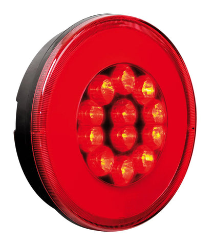 Rear fog O-LED, fanale retronebbia e posizione a led, 12/24V su fondo bianco, vista 2