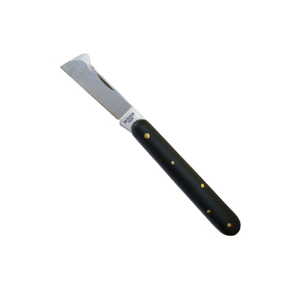 Ausonia - Coltello innesto lama al carbonio manico in finto corno cm 17.