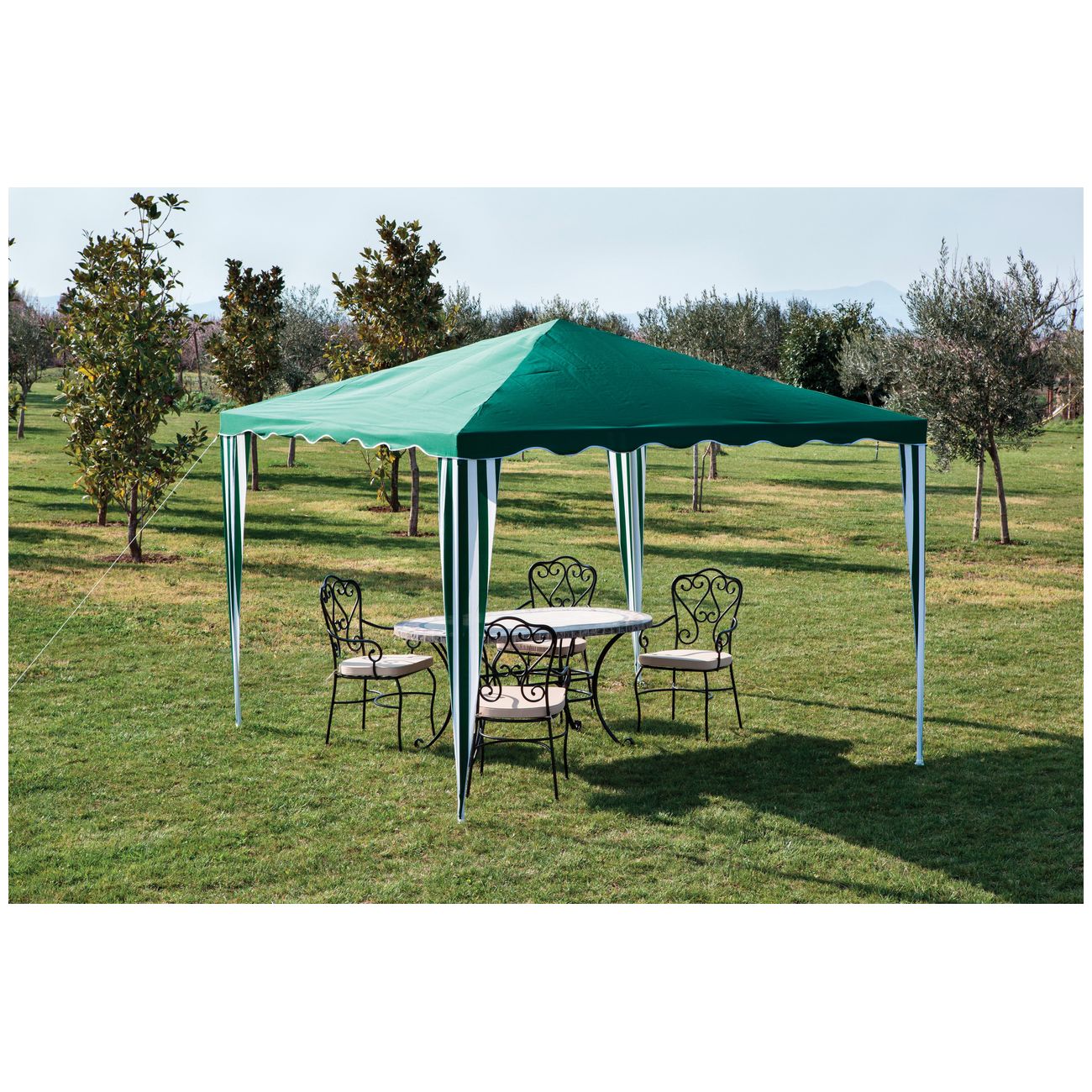 Gazebo in poliestere verde 