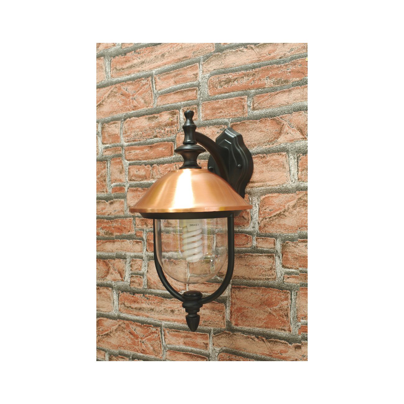 Lanterna con braccio copper w.60